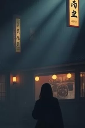 《深夜加油站》封面，加油站顶灯照亮的一小片柏油路